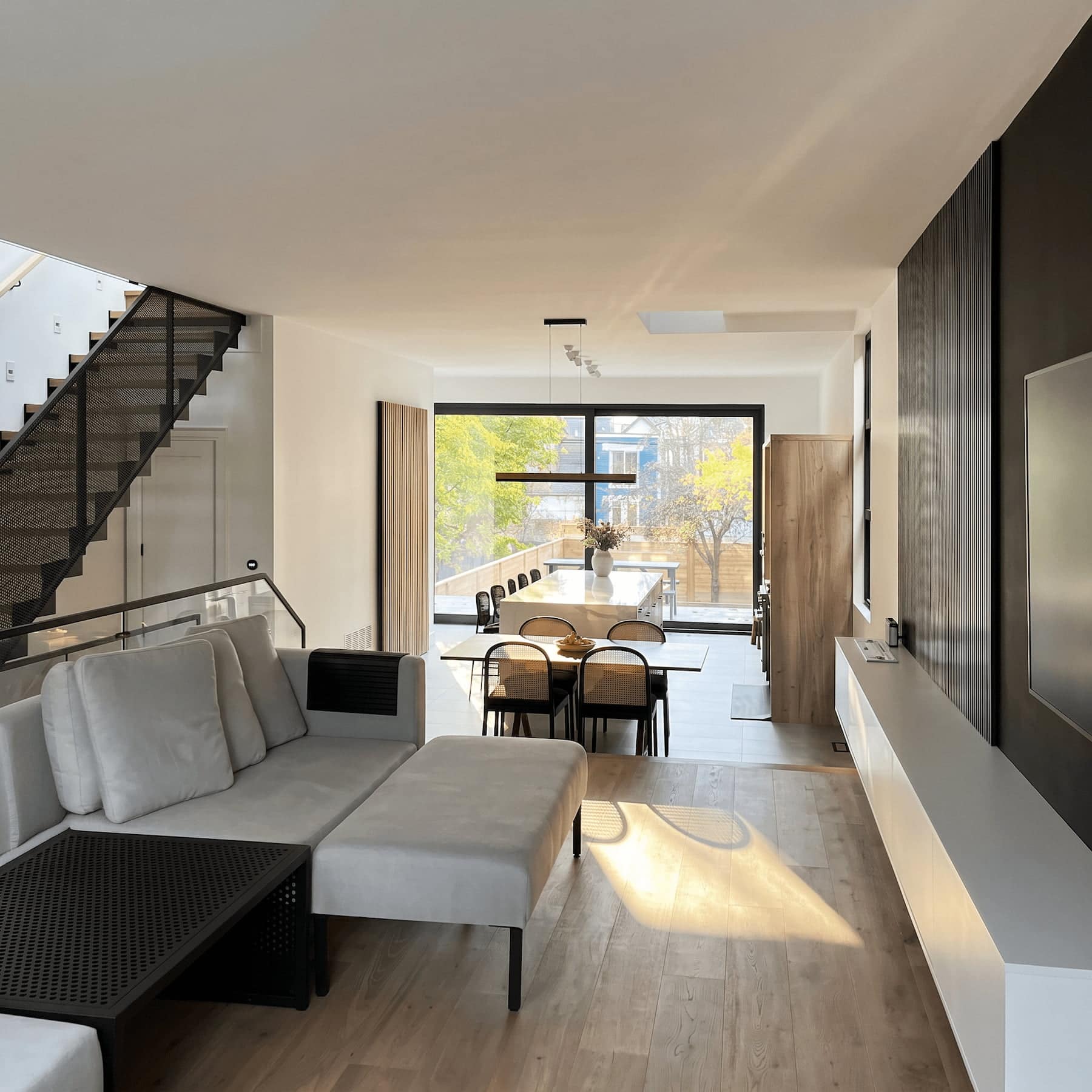 Main Floor of Custom Home in North Riverdale, Toronto by baukultur/ca.