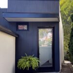 Home B entrance at Haus L1 — multigenerational multiplex renovation in The Beaches, Toronto by baukultur/ca.